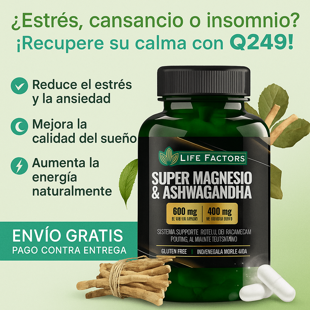 🌿 Super Magnesio + Ashwagandha - Despídete del estrés, duerme mejor