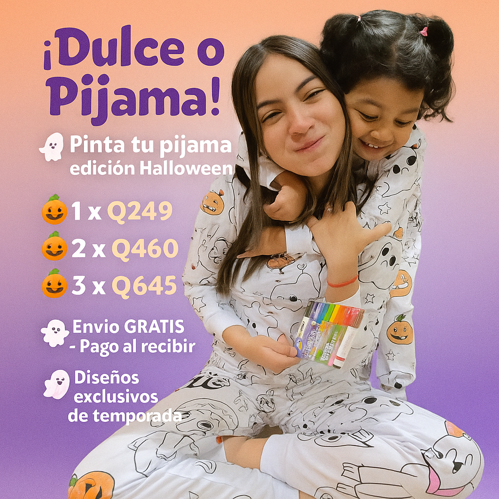 COLOREA PIJAMA HALLOWEEN / 🎨 Diversión antes de dormir😴
