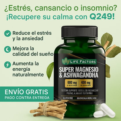 🌿 Super Magnesio + Ashwagandha - Despídete del estrés, duerme mejor