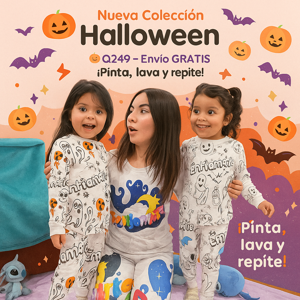 COLOREA PIJAMA HALLOWEEN / 🎨 Diversión antes de dormir😴