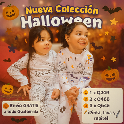 COLOREA PIJAMA HALLOWEEN / 🎨 Diversión antes de dormir😴