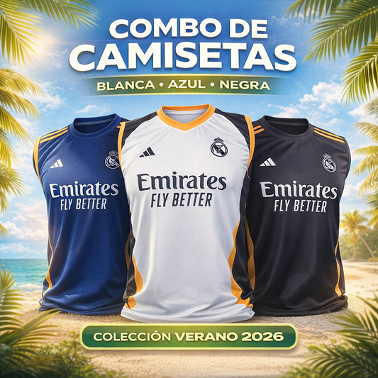 ⚽ Camiseta Real Madrid Verano ☀️ Perfecta para Calor, Gym y Fútbol