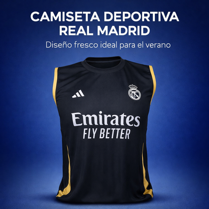 ⚽ Camiseta Real Madrid Verano ☀️ Perfecta para Calor, Gym y Fútbol