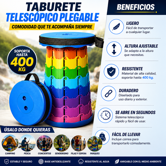 💎 SeatMax Telescópico™ 🚀 | Portabilidad y Comodidad Sin Límites