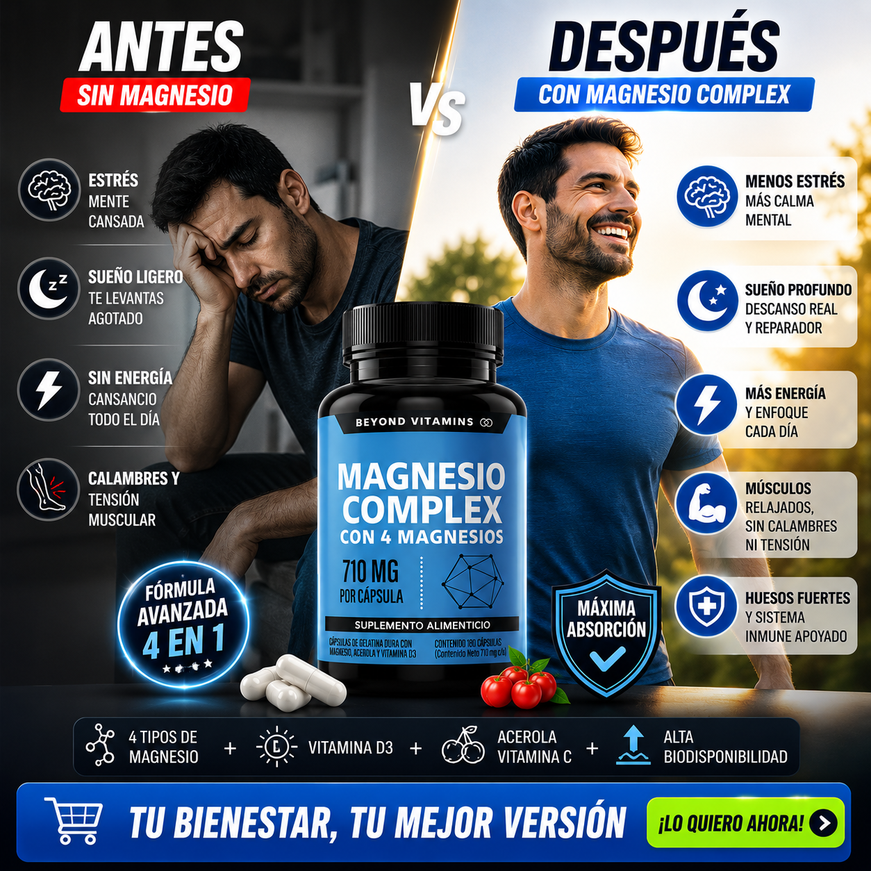 🧠 Magnesio Complex ✨ | Relaja tu Mente y Recupera tu Cuerpo