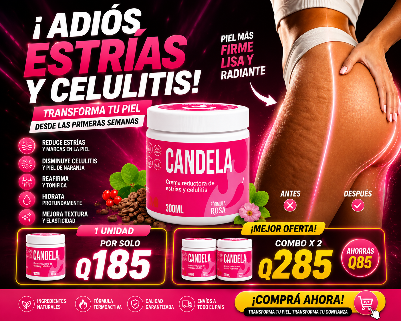 💎 CANDELA Reafirmante ✨ | Transforma Tu Piel Desde las Primeras Semanas