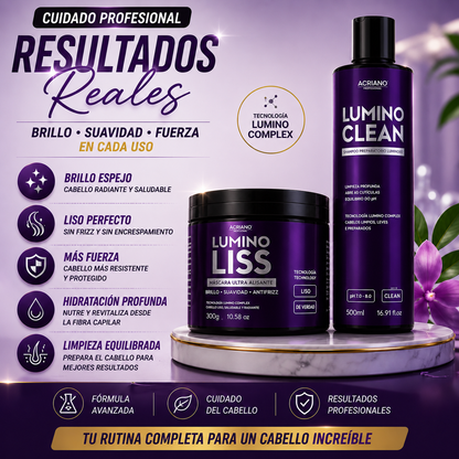 💜 Lumino Liss Pro™ ✨ | Cabello Liso y Radiante Desde la Primera Aplicación