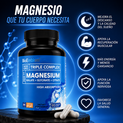 💙 Magnesium Triple Pro™ ⚡ | Descanso y Energía Todos los Días