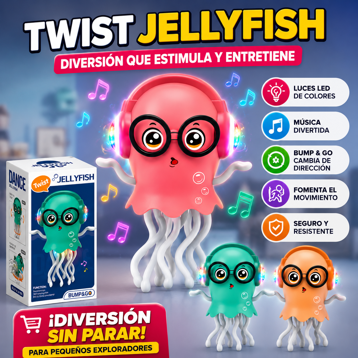 🪼 Twist Jellyfish 🎵 | El Compañero Favorito de los Pequeños