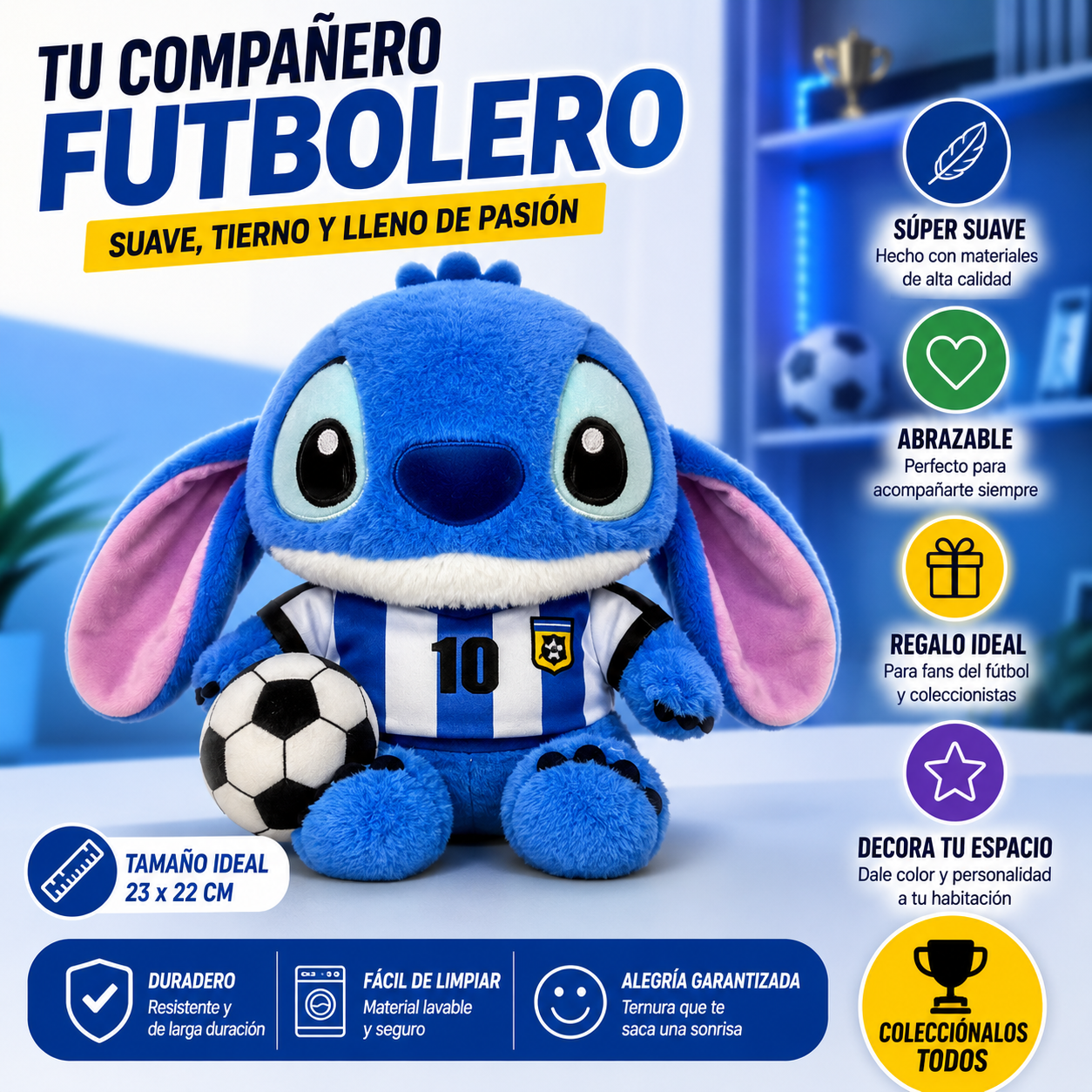 🧸 Peluche Fan Edition ⚽ | El Favorito de los Amantes del Fútbol