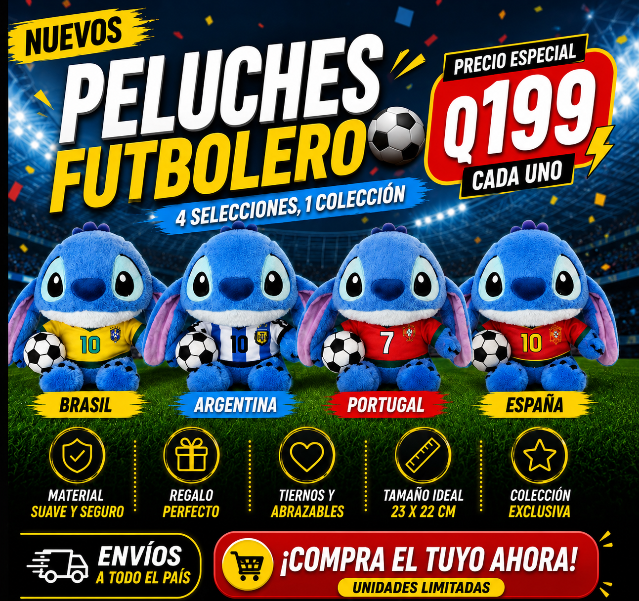 🧸 Peluche Fan Edition ⚽ | El Favorito de los Amantes del Fútbol