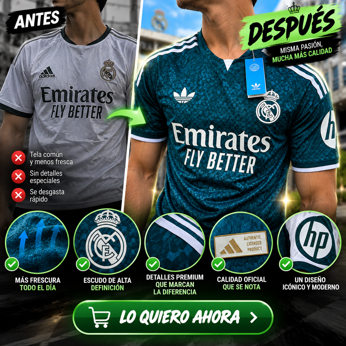 💚 Madrid Legacy Pro™ ⚽ | Pasión Que Se Nota En Cada Detalle