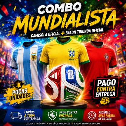 ⚽ Super Combo Mundialista™ 🏆 | Camisola Premium + Balón Trionda Oficial