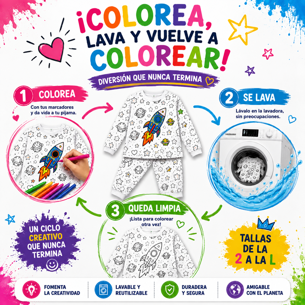 COLOREA PIJAMA / 🎨 Diversión antes de dormir😴