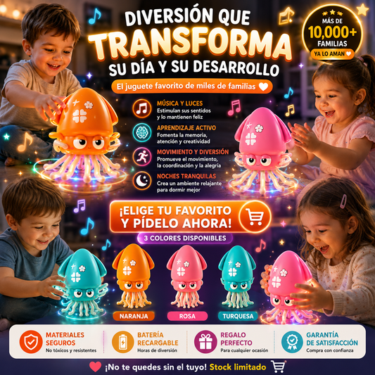 🐙 Pulpo Bailarín ✨ | Diversión, Música y Sonrisas para los Pequeños