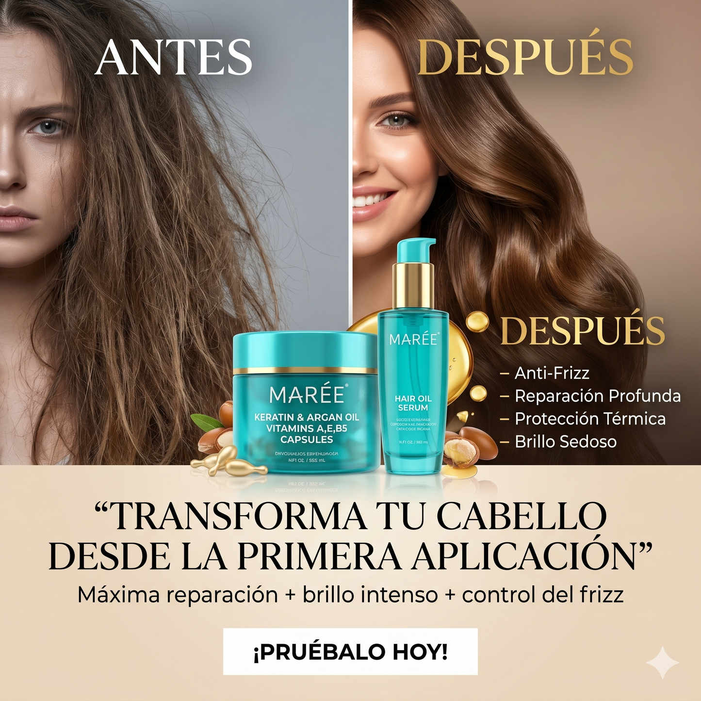 ✨ MARÉE Hair Combo 💖 | Cabello Suave, Brillante y Sin Frizz
