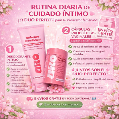 Crema Desodorante + Probióticos URO ✨cuidado íntimo ideal 🌸🩷